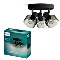 Lampa Sufitowa Reflektor Plafon 3x E14 LED Czarna Sleet Philips