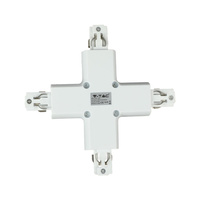 Łącznik szynoprzewodu X krzyżowy 3-Fazowy Biały Track Light V-TAC