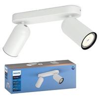 Lampa Sufitowa Reflektor 2x GU10 Biała Pongee Philips