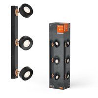 Oprawa Sufitowa Lampa Punktowa LED Reflektor 3-Punktowy Dekoracyjny 14.4W Czarna LEDVANCE