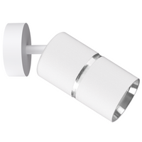 Oprawa Ścienno-Sufitowa Reflektor Punktowy GU10 Biała Srebrna BAMBOO Sanico Goldlux