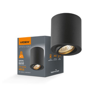 Oprawa Natynkowa HALOGENOWA SPOT Lampa Sufitowa 1x GU10 Ruchoma Czarna Videx