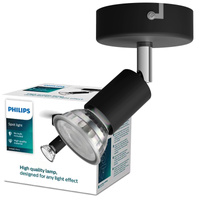 Lampa Kinkiet Ścienny Reflektor GU10 Czarna Limbali Philips