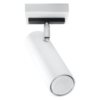 Lampa Sufitowa Oprawa Natynkowa SPOT TUBA Reflektor GU10 Ruchoma Tubularna Biała Nowoczesna Direzione Sollux