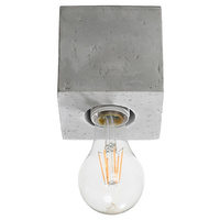 Lampa Sufitowa Oprawa Natynkowa E27 Kwadratowa Szara Industrialna Ariz Sollux