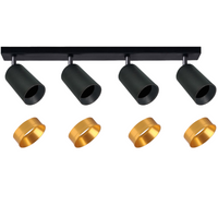 Lampa Listwa Oprawa Sufitowo-Ścienna LED 4 x GU10 MARIBEL Czarny GOLDLUX (Polux)