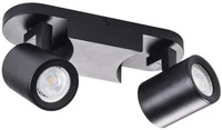 Oprawa lampa sufitowa LAURIN 2xGU10 czarna 22cm Kanlux