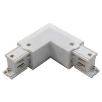 Łącznik Kątowy Narożny do Listw Szynowych Trójfazowych Biały