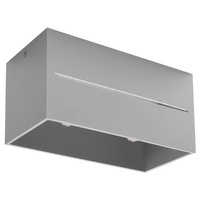 Lampa Sufitowa Oprawa Natynkowa 2x G9 Prostokątna Szara Nowoczesna Lobo Sollux