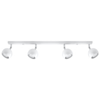 Lampa Sufitowa Oprawa Natynkowa Reflektor 4x GU10 Ruchoma Minimalistyczna Kulista Biała Nowoczesna Oculare Sollux