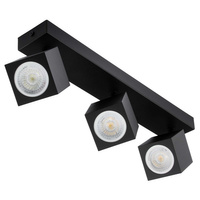 Lampa Sufitowa Ścienna Reflektor 3xGU10 QUANTUS Czarna