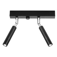 Lampa Sufitowa Oprawa Natynkowa SPOT TUBA Reflektor 2x G9 Tubularna Czarna Nowoczesna Eyetech Sollux