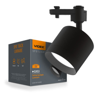 Reflektor Oprawa Spot do Szynoprzewodu GX53 Czarna Videx