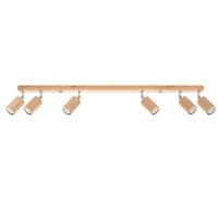 Lampa Sufitowa Oprawa Natynkowa SPOT TUBA Reflektor 6x GU10 Tubularna Brązowa Skandynawska Berg Sollux