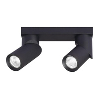 Lampa ścienna kinkiet 2x GU10 LED ruchomy czarny