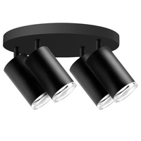 Reflektor Punktowy Regulowany 4x GU10 Czarna IP44 TURYN Sanico Goldlux