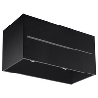 Lampa Sufitowa Oprawa Natynkowa 2x G9 Prostokątna Czarna Nowoczesna Lobo Sollux