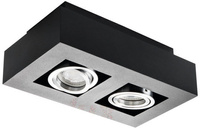 Oprawa natynkowa halogenowa SPOT ruchoma STOBI 2xGU10 czarna Kanlux
