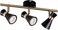 Oprawa Lampa Sufitowa MILENO 3x GU10 Czarny Złoty 53cm Kanlux