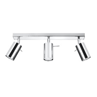Lampa Sufitowa Oprawa Natynkowa SPOT TUBA Reflektor 3x GU10 Ruchoma Tubularna Chrom Nowoczesna Ring Sollux