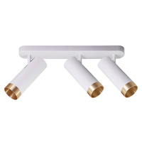 Oprawa Ścienno-Sufitowa Reflektor Punktowy 3x GU10 Biała Złota FADO Sanico Goldlux