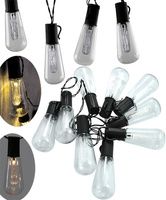 Girlanda Ogrodowa LED Bateryjna 2,6m na baterie 2xAA EDISON Czarna GOLDLUX (Polux)