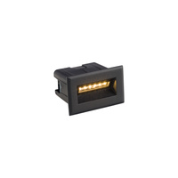 Lampa Ogrodowa Zewnętrzna Kinkiet Elewacyjny Oprawa Podtynkowa LED 3W 200lm 3000K Ciepła Czarna Wodoodporna IP65 Nowoczesna BAY 8164 Nowodvorski