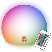 Lampa Ogrodowa LED Solarna Wbijana Kula RGB Naziemna 17cm + Pilot