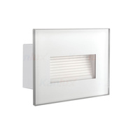 Lampa Ogrodowa Zewnętrzna Elewacyjna GLASI LED 3W 3000K IP44 Wpuszczana Biała Kanlux