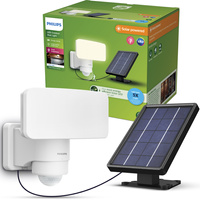 Naświetlacz Solarny LED 6W 1000lm 3000K IP44 z Czujnikiem Ruchu i Zmierzchu Biała Tylus Ultra Efficient Philips