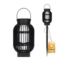 Lampa Ogrodowa LED SOLARNA Wbijana Zewnętrzna Płomień IP44 67 cm