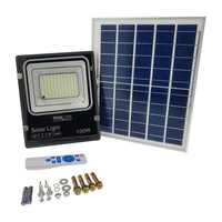 Naświetlacz Lampa LED 100W 6500K IP65 Panel Solarny + Pilot