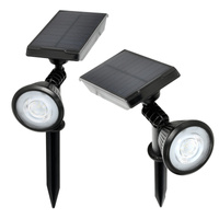 Lampa Solarna Ogrodowa Słupek Zewnętrzny Stojący LED 6000K Zimna IP44 Czarny Lance Kobi