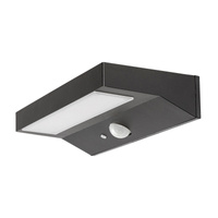 Lampa Ogrodowa Zewnętrzna Solarna Kinkiet Elewacyjny LED 6W 450lm 4000K IP44 z Czujnikiem Ruchu i Zmierzchu Czarny Nowoczesny Korana Rabalux
