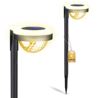 Lampa Solarna Ogrodowa LED Wbijana Zewnętrzna LATI Ciepły Czarny