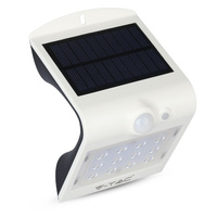 Lampa LED 1.5W Solarna Ścienna 4000K Z czujnikiem ruchu Biały + Czarny VT-767-2 V-TAC
