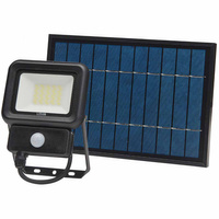 Naświetlacz Solarny LED Lampa 20W 6500K Zimna 1400lm IP65 Czujnik Ruchu Kobi