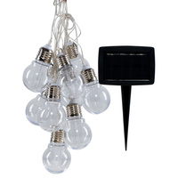 Girlanda Solarna Ogrodowa Zewnętrzna ozdobna Łańcuch Świetlny 2M 10x ŻARÓWEK LED