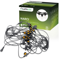 Girlanda Ogrodowa Zewnętrzna Łańcuch Świetlny 20m 20xE27 NARCI LUMILED