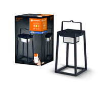 Lampa Ogrodowa Inteligentna Solarna Latarnia 2.5W 200lm 3000K Ciepła RGB+W Ściemnialna IP44 Czarny SMART+ Bluetooth Solar Ledvance