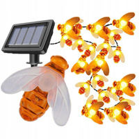 Girlanda Lampa Solarna Ozdobna Łańcuch Świetlny Pszczółki 20 LED 5,8m