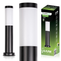 Lampa Ogrodowa Zewnętrzna E27 CZARNY SŁUPEK 45cm Lilium LUMILED
