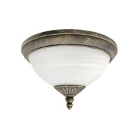 Lampa Sufitowa Ogrodowa Zewnętrzna LED 2x E27 IP43 Złoty Klasyczny Madrid Rabalux