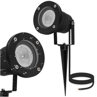 Lampa Ogrodowa LED Wbijana GU10 IP65 Wodoszczelna Czarna z Przewodem 1m