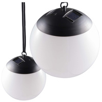 Lampa Ogrodowa LED Solarna Wisząca Kiara IP44 Kulka 20cm Biała