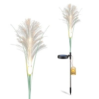 Lampa Solarna Ogrodowa LED Wbijana Stojąca Ozdobna IP44 Lampka Trawa Zewnętrzna