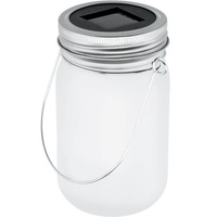 Lampion Ogrodowa LED Solarna Dekoracyjna Słoik Płomień 13cm