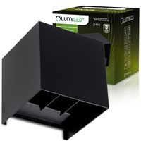 Kinkiet Ogrodowy Elewacyjny LED G9 Regulowany Góra Dół Czarny PYXIS LUMILED