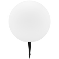 Lampa Ogrodowa Wbijana Zewnętrzna E27 Biała KULA Świetlna 35cm 230V