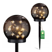 Lampa Solarna Ogrodowa LED 3000K IP44 10cm Wbijana Ozdobna Kula GLORIS LUMILED